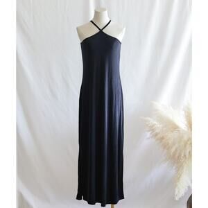Ecru Cupro navy Midi dress size S